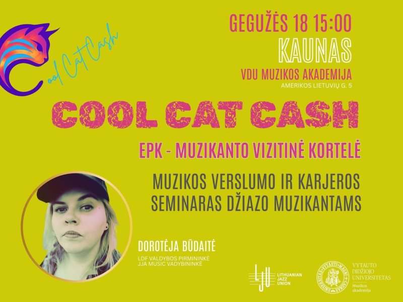 „Cool Cat Cash“ seminarai Klaipėdoje ir Kaune: kaip susikurti EPK, kuris veikia